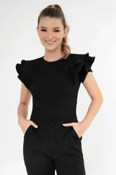 Camisa Nubes Negro Para Dama