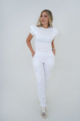 Camisa Nubes Blanco Para Dama