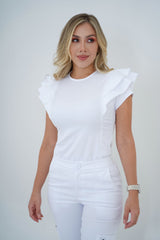 Camisa Nubes Blanco Para Dama