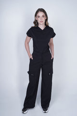 Camisa Cargo Negro Para Dama