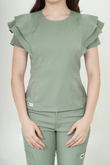 Camisa Nubes Verde Oliva Claro Para Dama