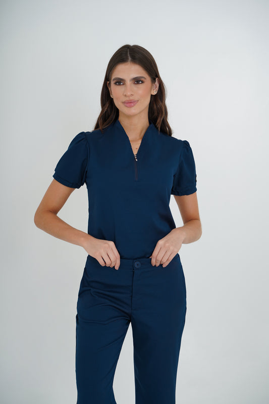 Camisa Merida Azul Navy Para Dama 4000