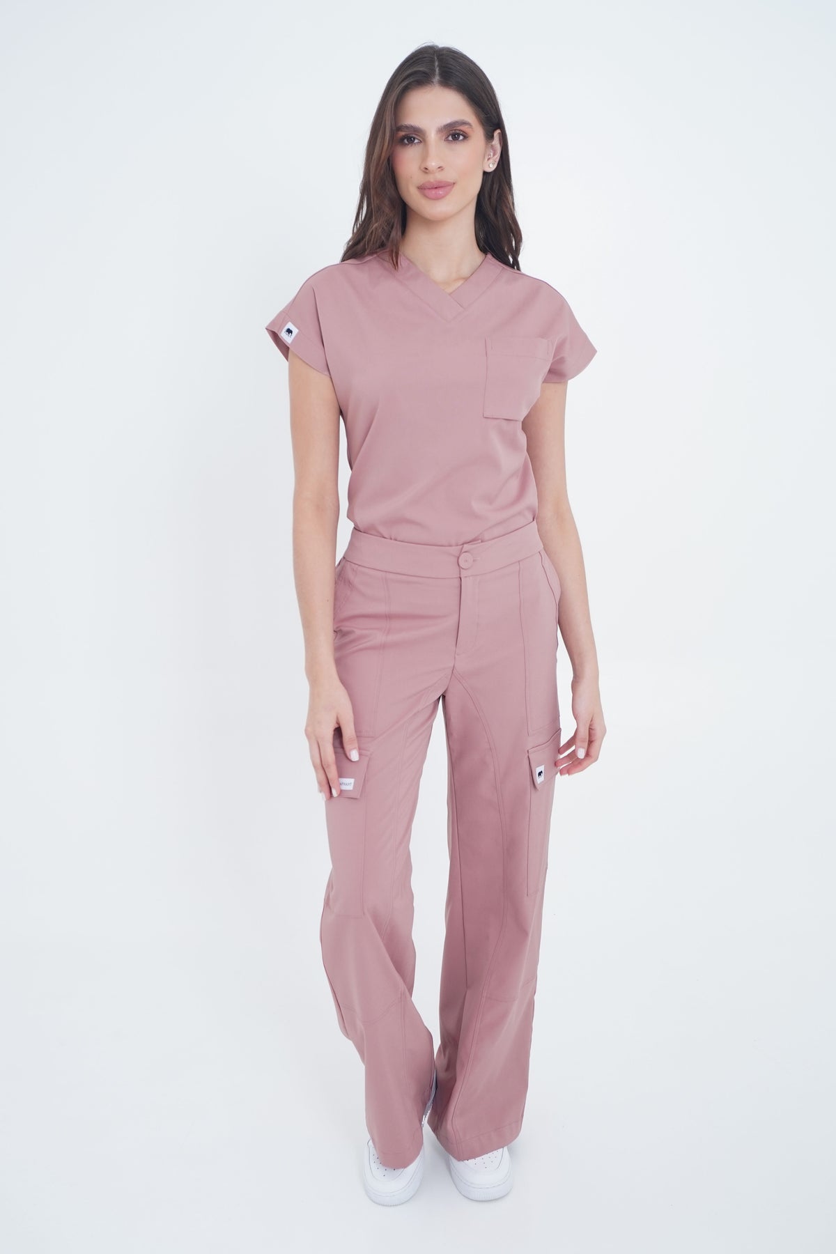 Camisa Cargo Rosa Ceniza  Para Dama