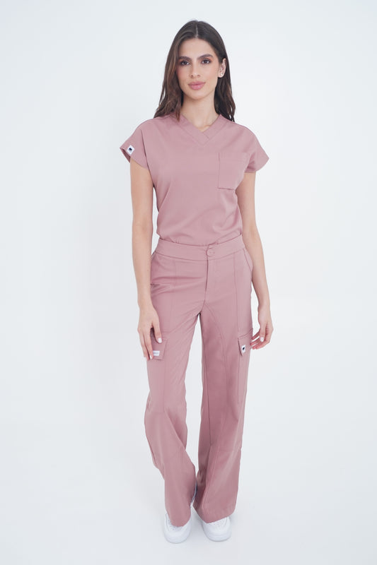 Camisa Cargo Rosa Ceniza  Para Dama 4000