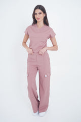 Pantalon Cargo Rosa Ceniza Para Dama