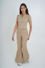 Camisa Merida Caqui Para Dama