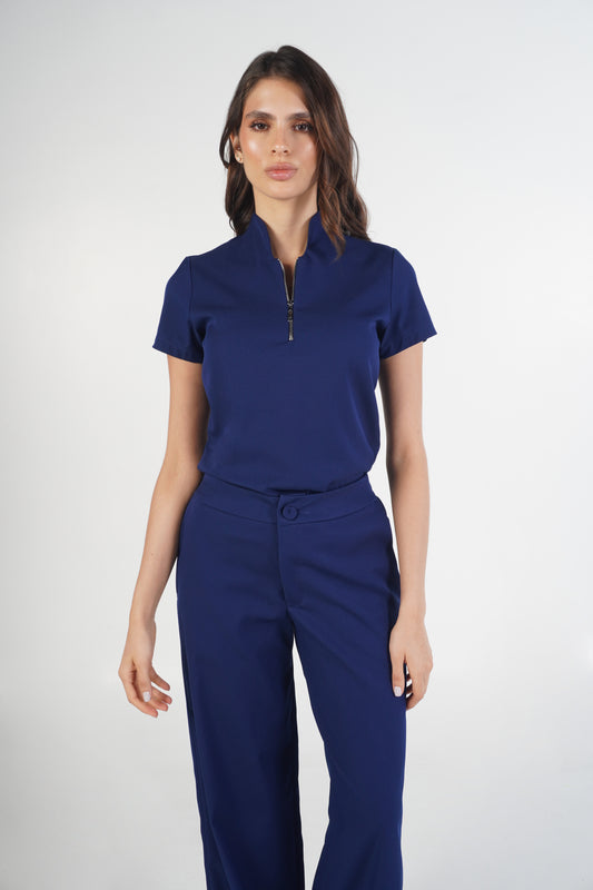 Camisa Luxy Azul Navy Para Dama 4000