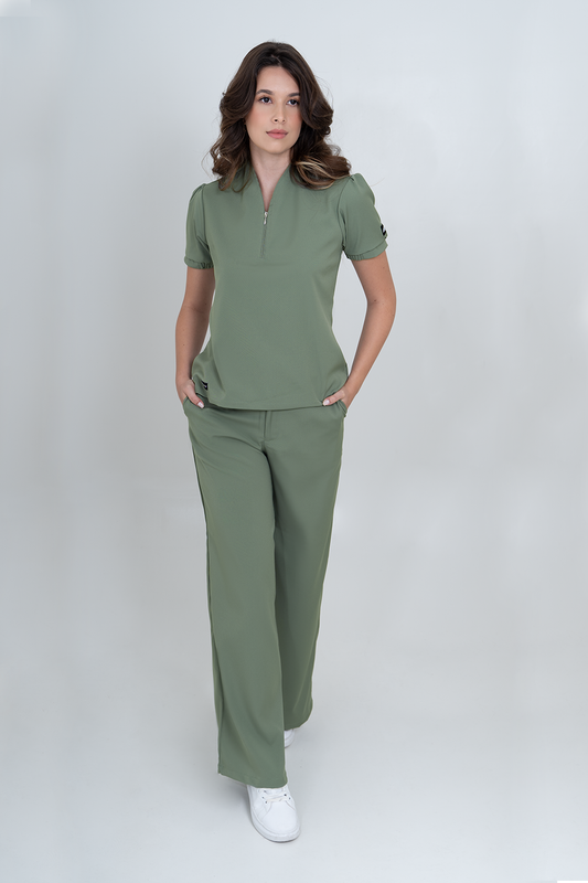 Camisa Luxe Verde Oliva Claro Para Dama 1000