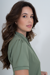 Camisa Luxe Verde Oliva Claro Para Dama