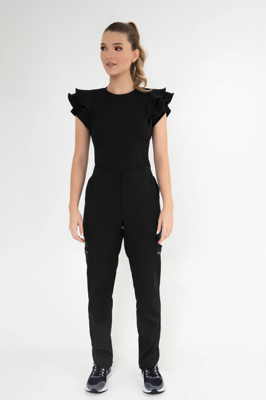 Pantalon Nubes Negro Para Dama 4000