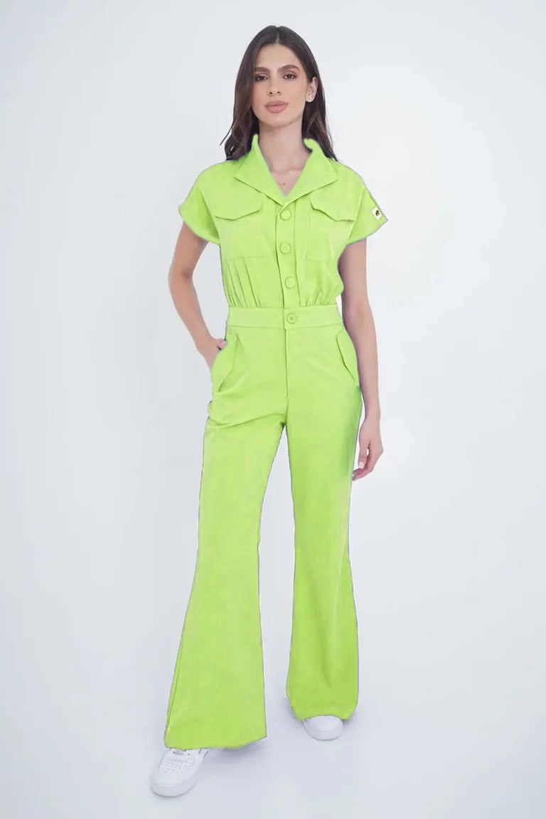 Enterizo Paris Verde Limon Para Dama