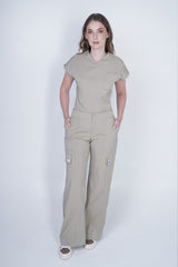Pantalon Cargo Caqui Para Dama