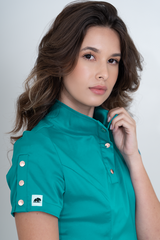 Camisa Roma Turquesa Para Dama